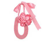 Colier handmade, fete, femei, SADE roz orchid, satin
