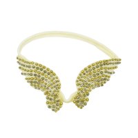 Bentita de par, copii, fete, ANGEL WINGS crem, catifea elastica